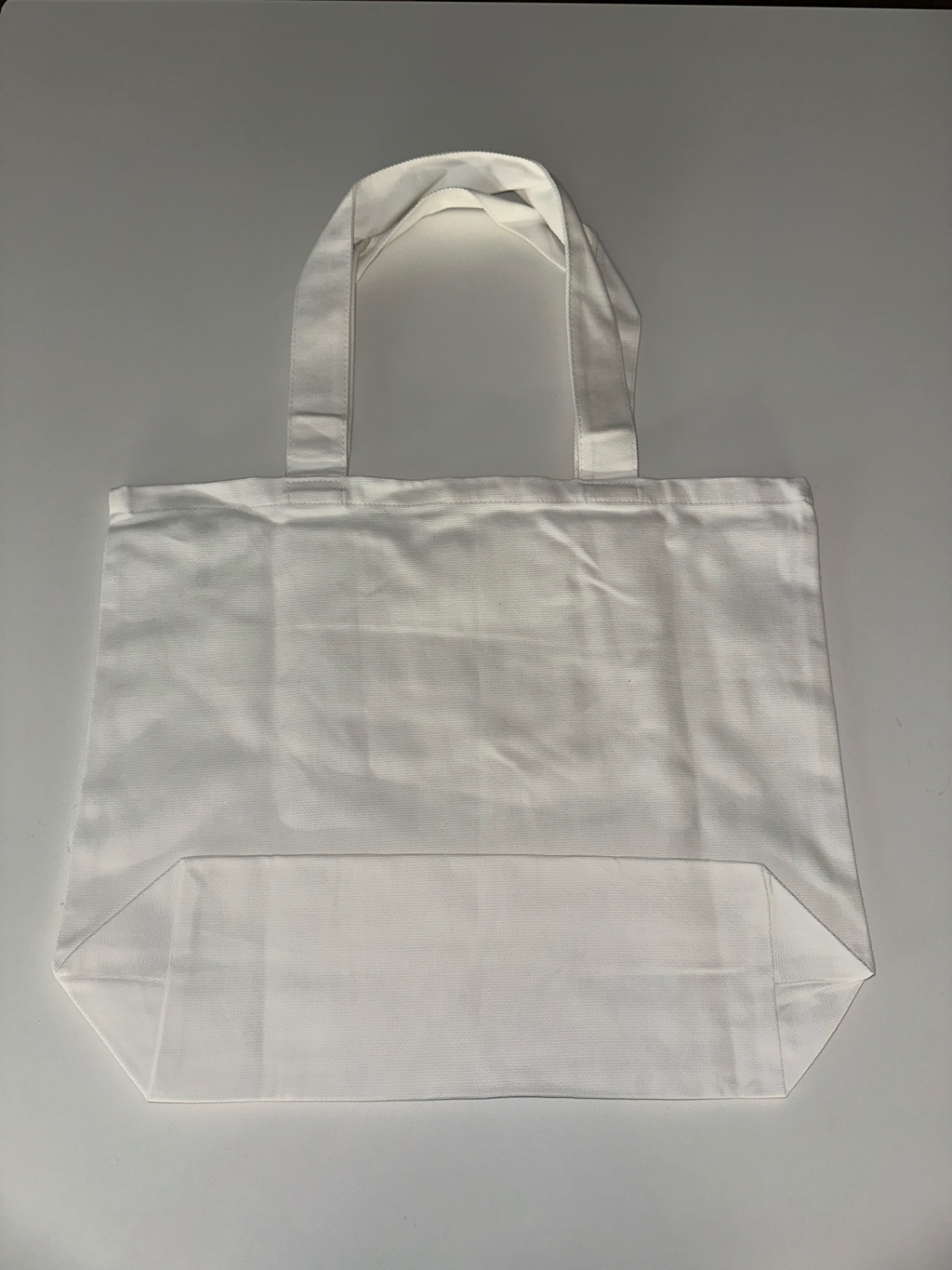 Awe Inspired Cream Cotton Logo Everyday Beach Travel Grocery Tote Bag — image 3 of 4